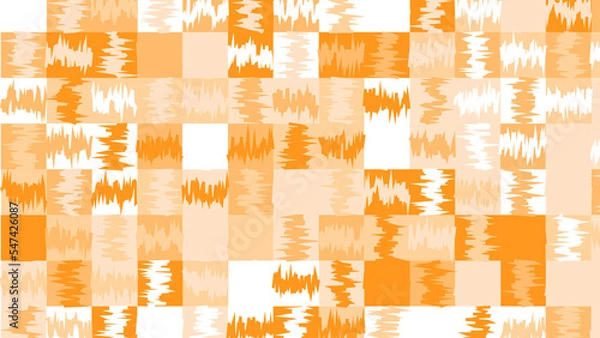 Obraz yellow and orange geometric pattern, wallpaper for tile, banner, tableclothe