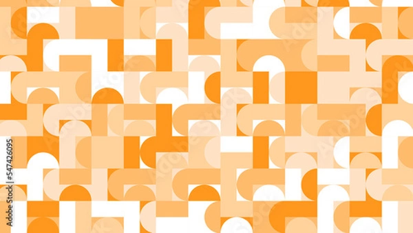 Obraz yellow and orange geometric pattern, wallpaper for tile, banner, tableclothe