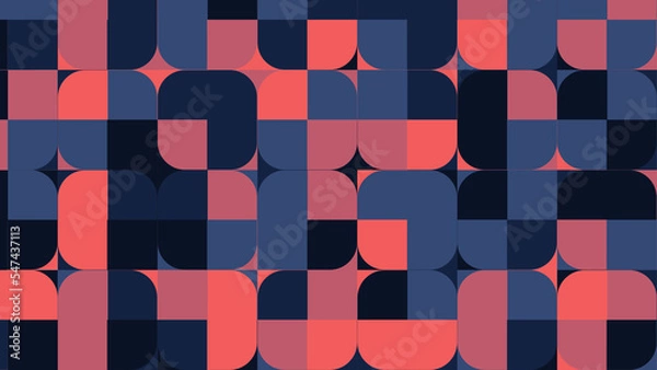 Obraz pink, purpure and blue geometric pattern, seamless wallpaper for fabric, tile and tablecloth