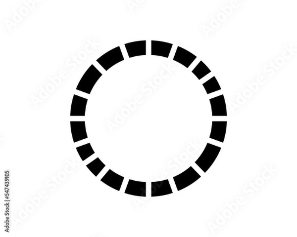 Obraz An Illustrated loading progress or load circle icon isolated on white background
