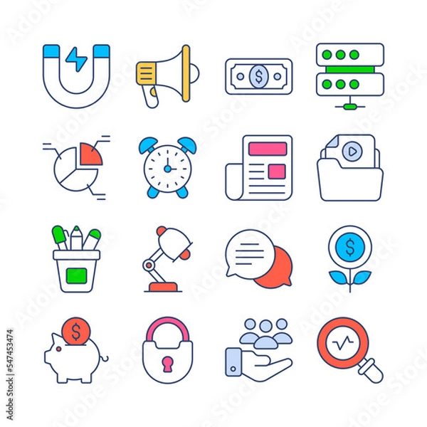 Fototapeta Business and Finance Related Vector Icon. mobile apps, interface design: business, finance