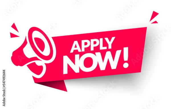 Obraz Spech Bubble Label With Text Apply Now