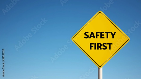 Obraz Safety Sign with Clipping Path