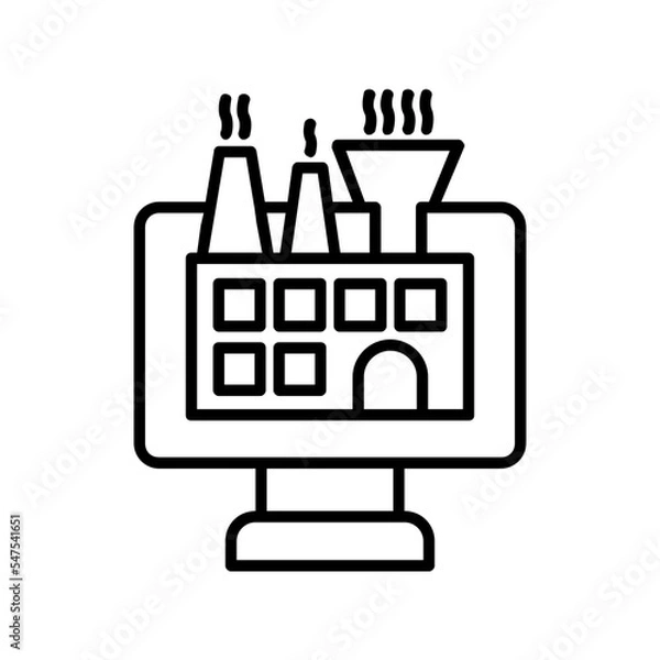 Fototapeta Digital Factory Icon