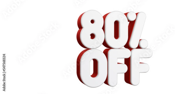 Fototapeta 80 percent off 3d rendering