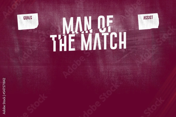 Fototapeta Man of the match horizontal with place for text background 
