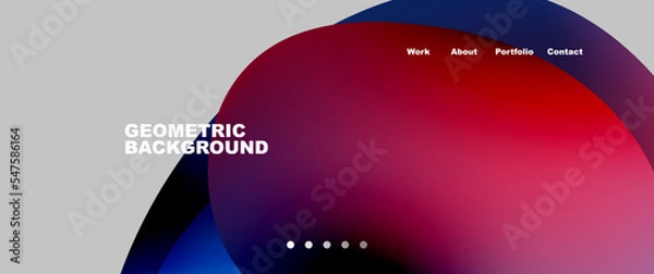 Obraz Fluid shapes vector abstract background