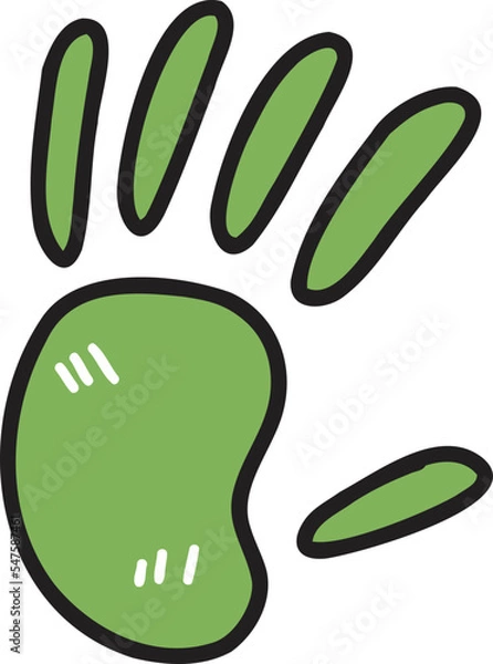 Fototapeta Hand Drawn handprint illustration