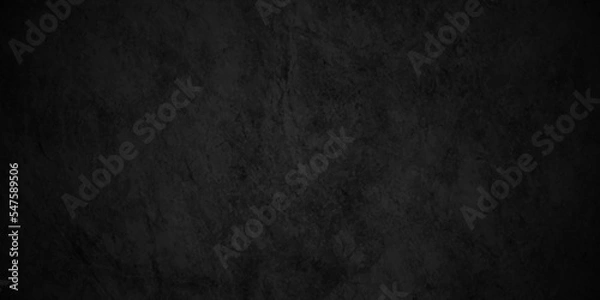 Fototapeta Black texture chalk board and black board background. stone concrete texture grunge backdrop background anthracite panorama. Panorama dark grey black slate background or texture.