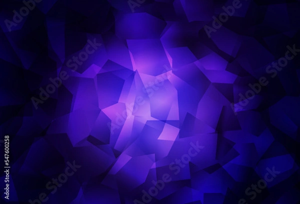 Fototapeta Dark Purple vector abstract polygonal background.