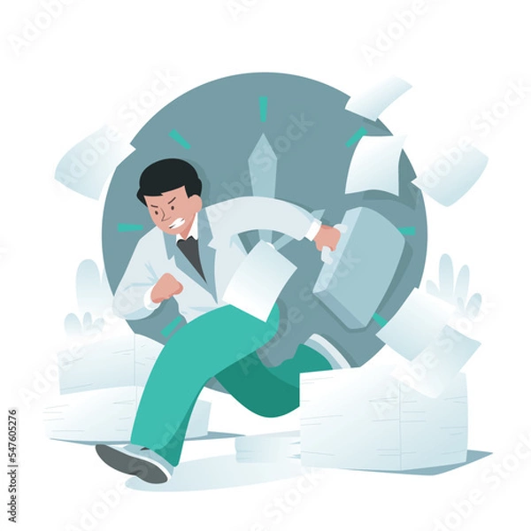 Obraz Illustration graphic of  Chase Deadlines. Perfect for banner, social media, etc.