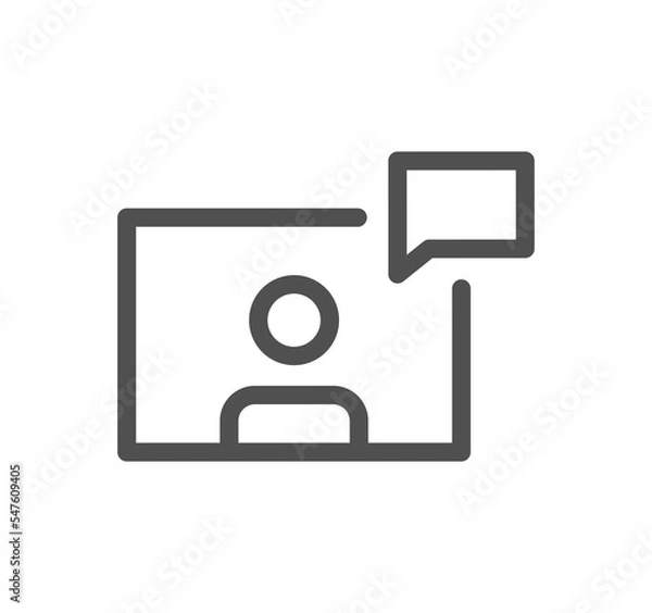 Obraz Interface and technology icon outline and linear symbol.	
