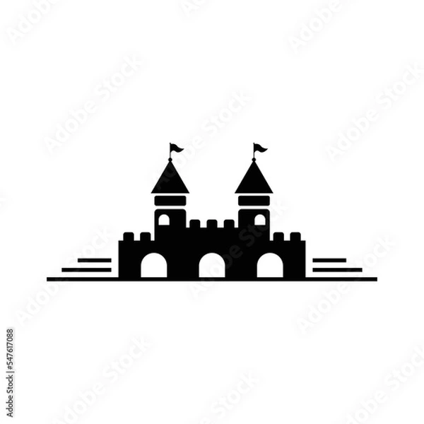 Obraz palace silhouette illustration, a simple vector design