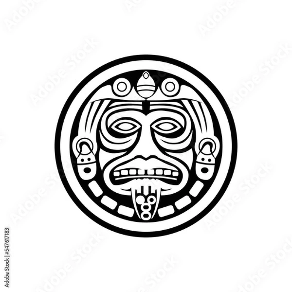 Fototapeta ribal chief icon, coin logo illustration, a simple vector design