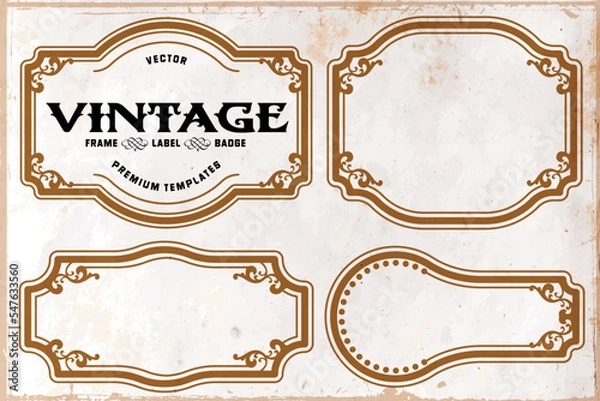 Obraz Vintage frame label collection