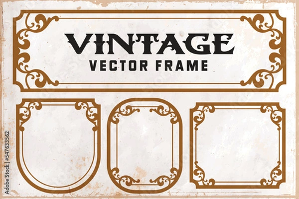 Obraz Vintage frame label collection