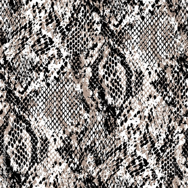 Obraz Seamless snake texture, snake skin, python pattern.