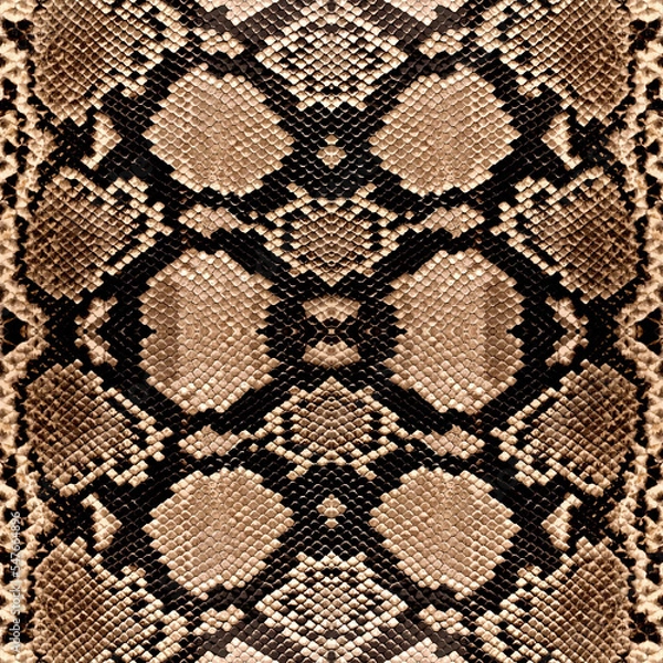 Obraz Seamless snake texture, snake skin, python pattern.