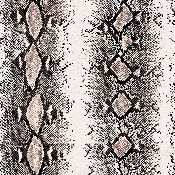 Fototapeta Seamless snake texture, snake skin, python pattern.