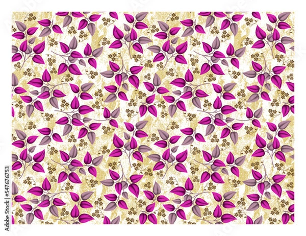 Obraz abstract digital flower design pattern on background