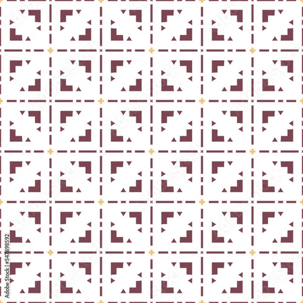 Fototapeta Abstract geometric pattern. A seamless background, vintage texture.