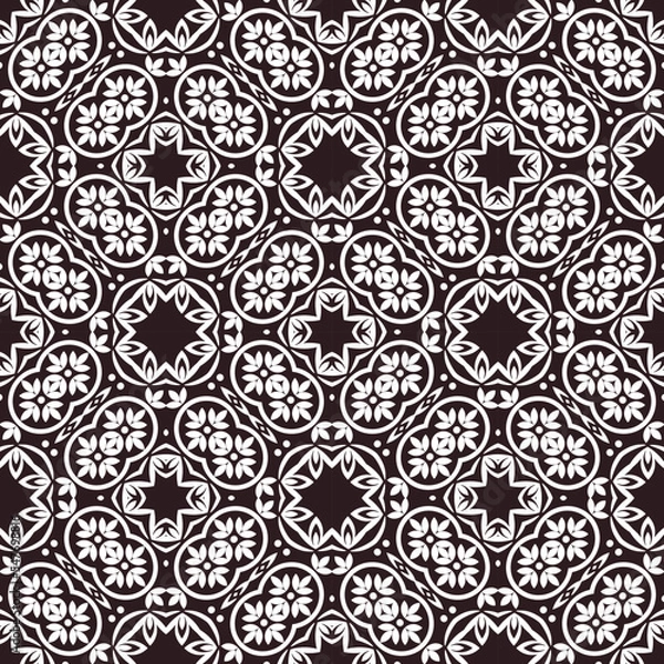 Fototapeta Abstract geometric pattern. A seamless background, vintage texture.