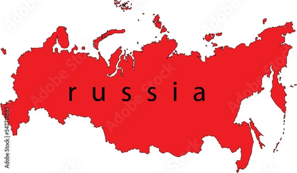 Obraz Map of Russia
