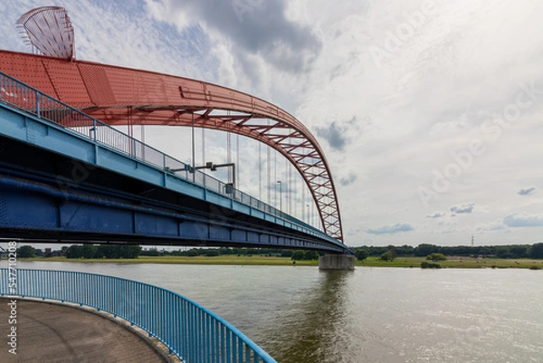 Obraz rhine bridge on duisburg germany