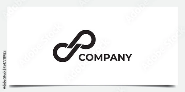 Obraz initial letter dp linked lowercase monogram logo design vector