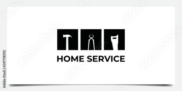 Obraz Home service vector logo template. Suitable for business and service