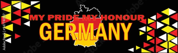 Fototapeta Germany Banner with Abstract Background in Retro Style. Championship Web Banner, Social Media Cover Design.Template in Colorful Shape. Vector illustrator.