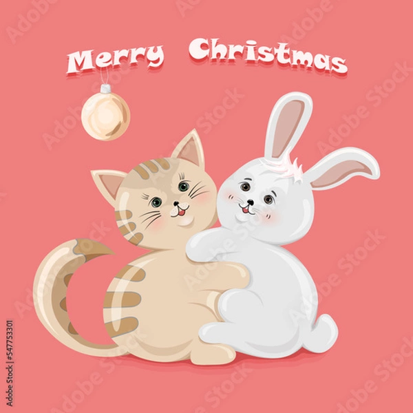 Obraz кролик кот