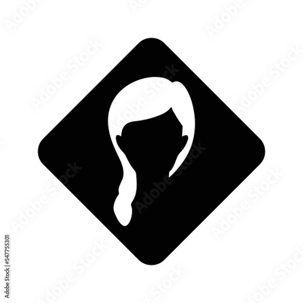 Obraz Perm, hair, saloon icon. Editable vector graphics.