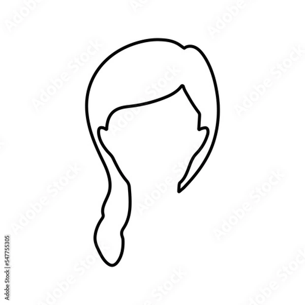 Obraz Perm, hair, saloon icon. Editable vector graphics.