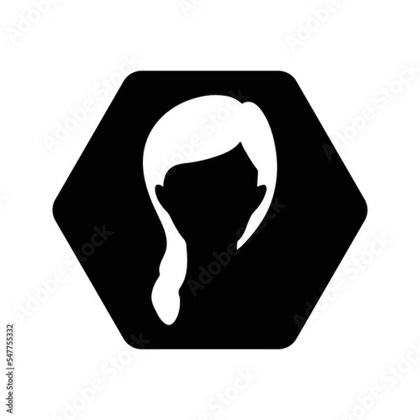 Obraz Perm, hair, saloon icon. Editable vector graphics.