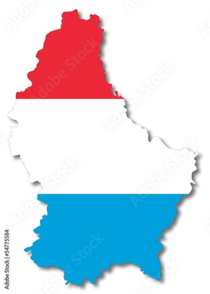 Obraz Carte / drapeau du Luxembourg