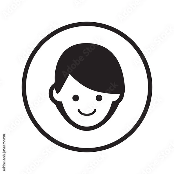 Obraz Woman hair vector icon on a white background. Editable vector illustration.