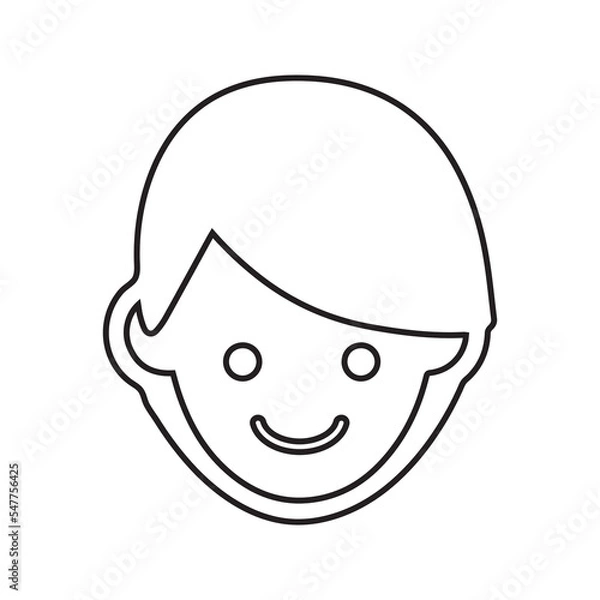 Fototapeta Woman hair vector icon on a white background. Editable vector illustration.