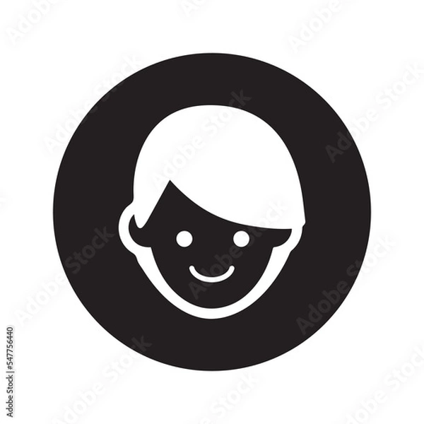 Obraz Woman hair vector icon on a white background. Editable vector illustration.