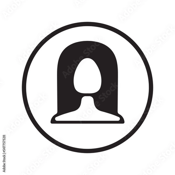 Obraz Woman long hair icon. Editable vector design.