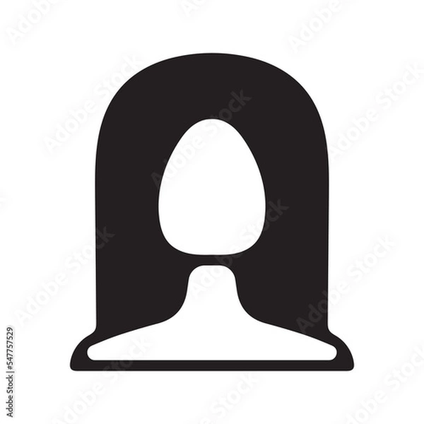 Obraz Woman long hair icon. Editable vector design.