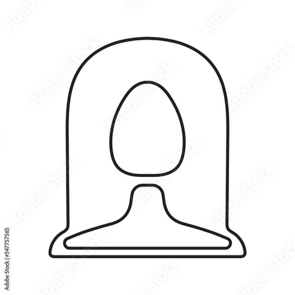 Obraz Woman long hair icon. Editable vector design.