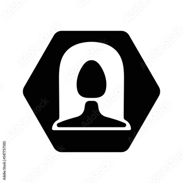 Obraz Woman long hair icon. Editable vector design.