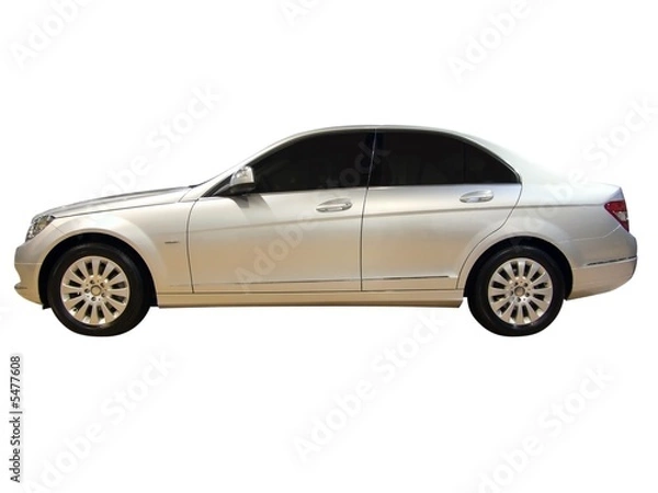 Fototapeta silver luxury limousine isolated