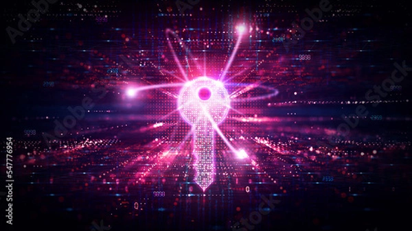 Obraz Post Quantum Cryptography and Quantum Resistant Cryptography - PQC - Conceptual Illustration