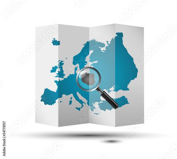 Fototapeta mapa polska