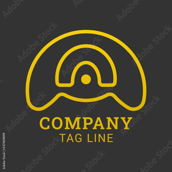 Fototapeta Game Logo Design With Letter A Vector