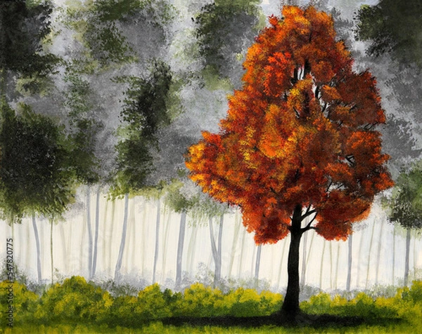 Obraz Autumn scenery artwork