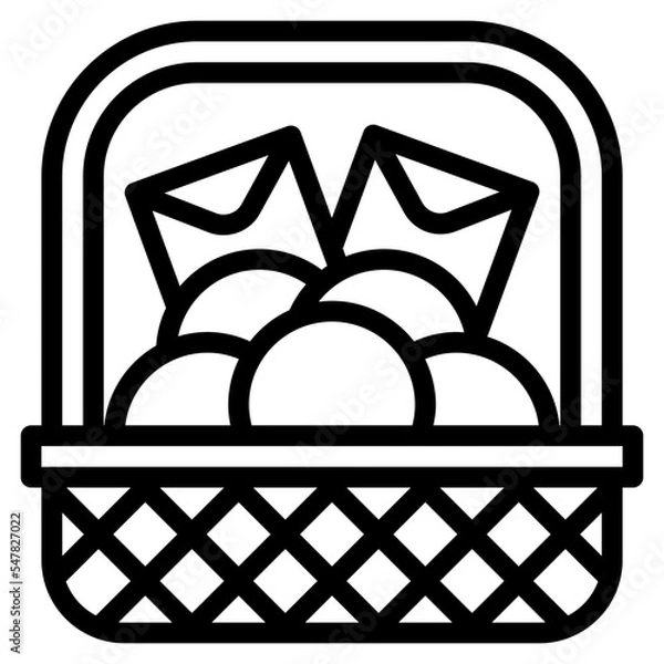 Obraz basket outline icon