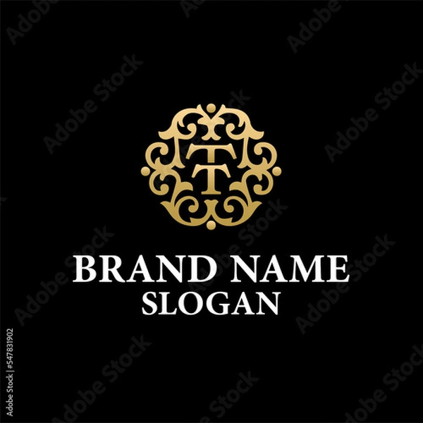 Fototapeta the letters TT. vector logo monogram alphabet minimalist design